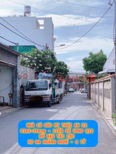 Property Search Vietnam | OneDay | Residential Sales Listings | Nhà lô góc mt Thới An 22 , 81m2-2tang , liền kề UBND Quận 12 , nợ hậu tài lộc - 6 tỷ 0932030061