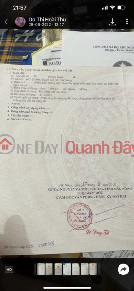 Property Search Vietnam | OneDay | Residential Sales Listings, OWNER NEEDS TO SELL URGENCY plot of land in Truc Son commune - Cu Jut district - Dak Nong province