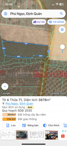 LAND OWNER IS STRIPPED FOR MONEY AND NEEDS TO URGENTLY SELL A LOT OF LAND IN DINH QUAN FOR 9BILLION VND, Vietnam Sales | đ 9 Billion