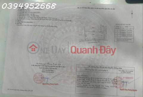 Urgent sale of land lot with 2 street fronts in Phuoc Van commune, Can Duoc, Long An, area 200m2, investment price _0