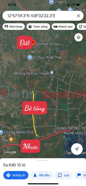 đ 96 Million | SELLING 500M2 OF LAND TO GIFT PRIVATE DUONG ON LAND IN Dak Lak For Only 96 Million