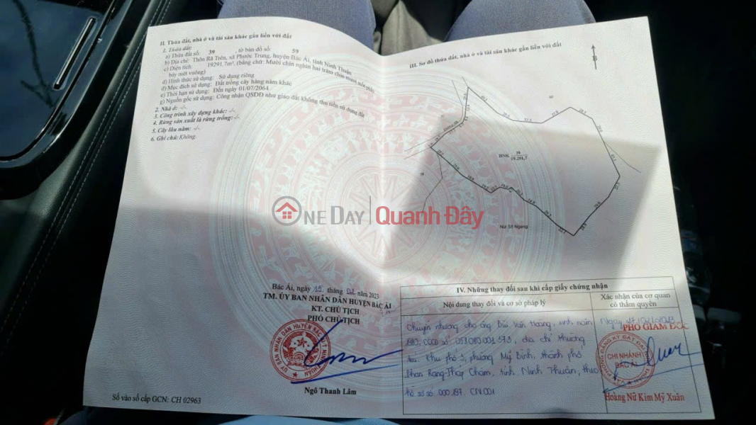 SUPER BEAUTIFUL LAND - INVESTMENT PRICE - Need to sell a plot of land in Phuoc Trung commune, Ninh Thuan Sales Listings