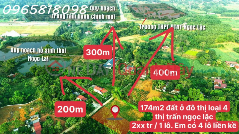 SUPER PRODUCT LAND FOR SALE IN NGOC MINH AREA - NGOC LAC TOWN, CHEAP PRICE ONLY 280 TR\/ 1 LOT _0