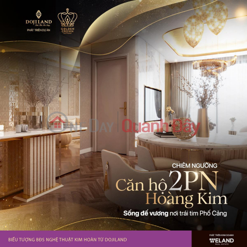 CHÀO BÁN CĂN HỘ 2 PHÒNG NGỦ HOÀNG KIM TẠI GOLDEN CROWN HẢI PHÒNG _0