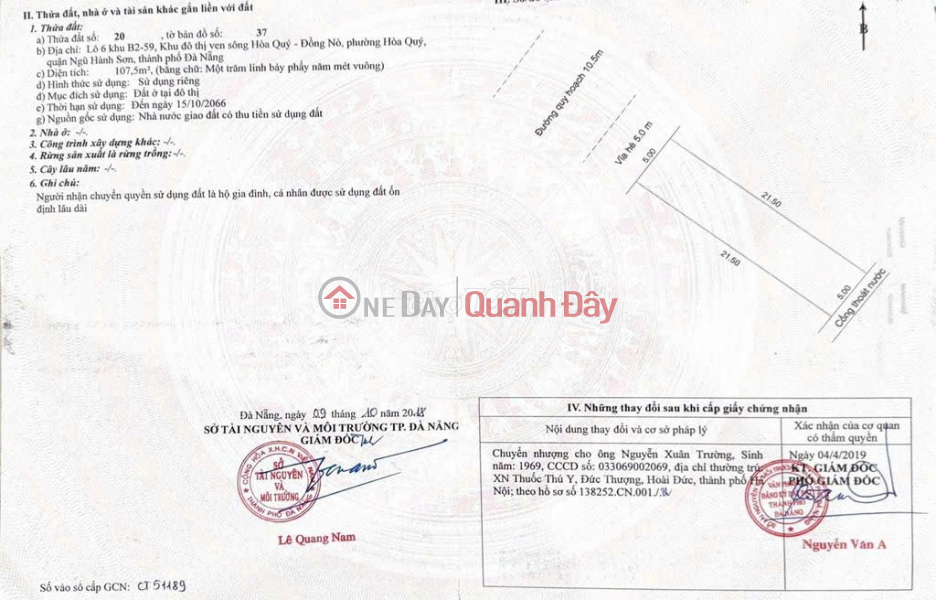 HOT HOT – ĐẦU TƯ LÀ SINH LỜI- CHÍNH CHỦ CẦN BÁN GẤP ĐẤT Tại Phường Hòa Qúy, Quận Ngũ Hành Sơn, Đà Nẵng Niêm yết bán