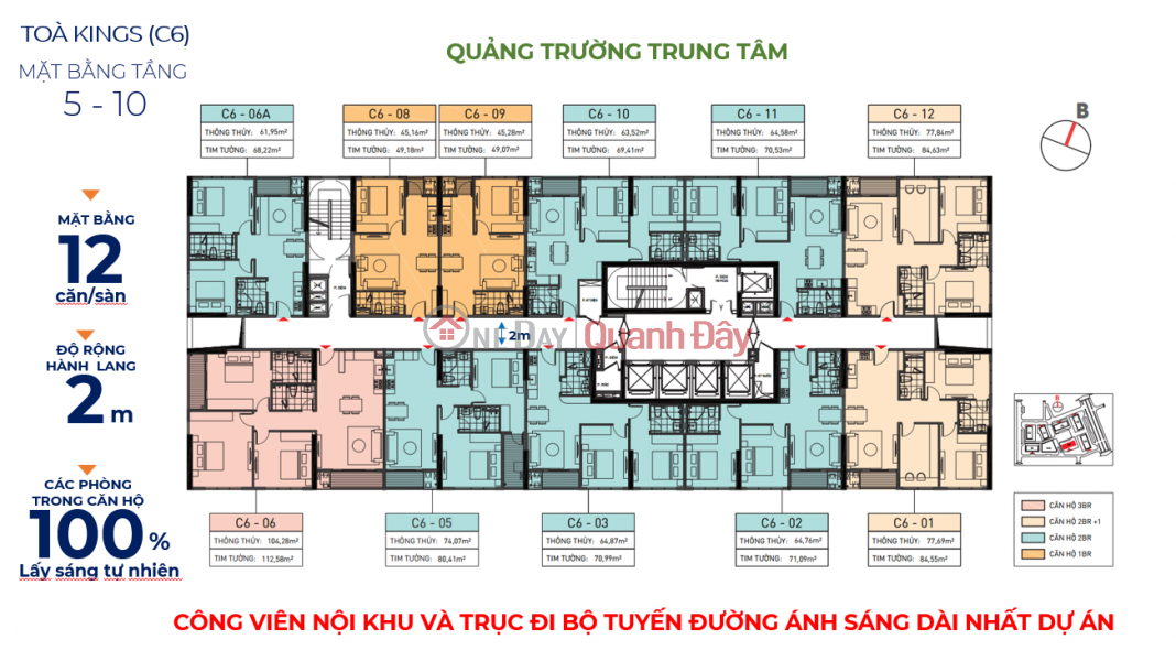 1 bedroom apartment for sale in Capital Square project - Danang city center, Vietnam Sales, đ 4.1 Billion