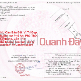 OWNER Needs to Sell Land in Good Location in Phu An Resettlement Area, Phu Thu, Cai Rang, Can Tho _0