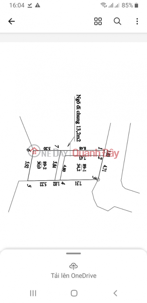 The owner sold a 34 square meter plot of land in Dong Mai, with a car at the door, priced at 1.8 billion _0