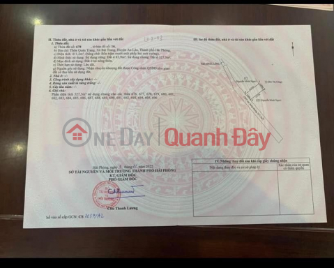 With only 600 million, own the red book land in An Lao, Hai Phong _0