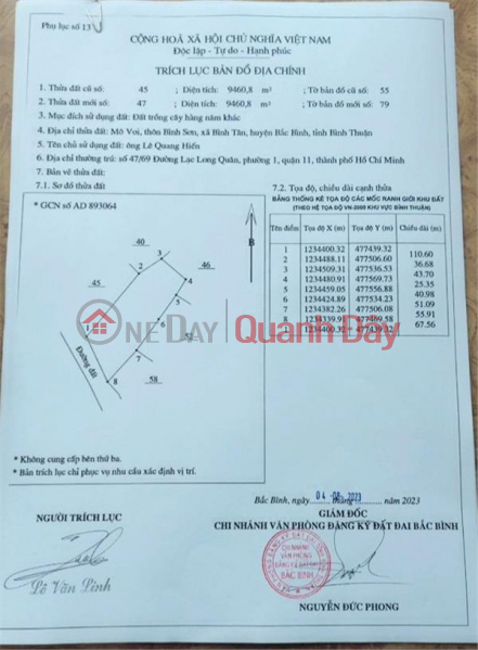 Property Search Vietnam | OneDay | Residential, Sales Listings BEAUTIFUL LAND - GOOD PRICE - ORIGINAL SELLING LOT LOT Nice Location In Binh Tan Commune, Bac Binh District, Binh Thuan