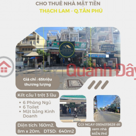 House for rent on Thach Lam frontage, 160m2, 3 floors, 65 million - near intersection 4 _0
