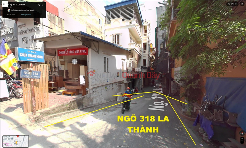 House for sale, 5 floors, alley 318 La Thanh, O Cho Dua ward, Hanoi, 44.5m2 x 5 floors, 3m wide alley, no brokerage fee. Sales Listings