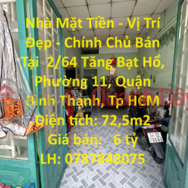 Nhà Mặt Tiền - Vị Trí Đẹp - Chính Chủ Bán Tại Phường 11, Quận Bình Thạnh, Tp Hồ Chí Minh _0