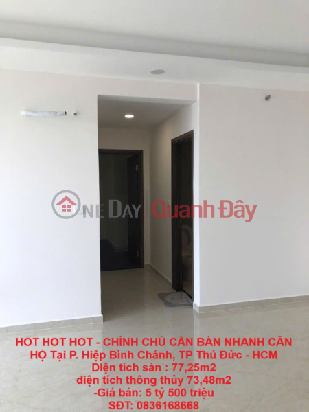 HOT HOT HOT - OWNER NEEDS TO QUICKLY SELL APARTMENT In Hiep Binh Chanh Ward, Thu Duc City - HCM Sales Listings