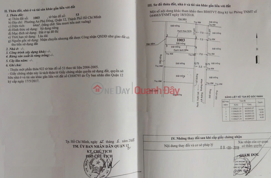 CHÍNH CHỦ BÁN ĐẤT SỔ SẴN FULL TIỆN ÍCH TRUNG TÂM VƯỜN LÀI-AN PHÚ ĐÔNG | Việt Nam Bán đ 6,5 tỷ