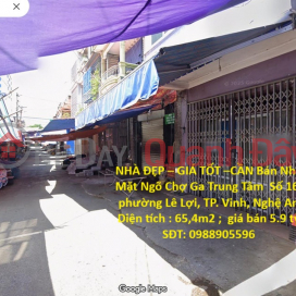 NHÀ ĐẸP – GIÁ TỐT –CẦN Bán Nhà Mặt Ngõ Chợ Ga Trung Tâm Số 16, phường Lê Lợi, TP. Vinh, Nghệ An _0