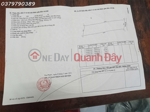 Chính chủ cần bán 140m2 tại Thôn Đại Lễ, Phước Hiệp, Tuy Phước, giá đầu tư _0
