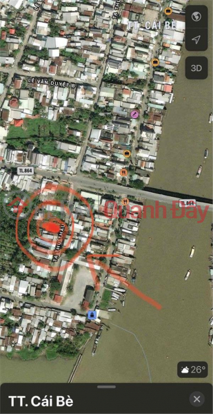 ₫ 4.5 Billion/ month OWNER NEEDS TO SELL BEAUTIFUL FRONT LOT OF LAND IN Cai Be Town, Cai Be District, Tien Giang