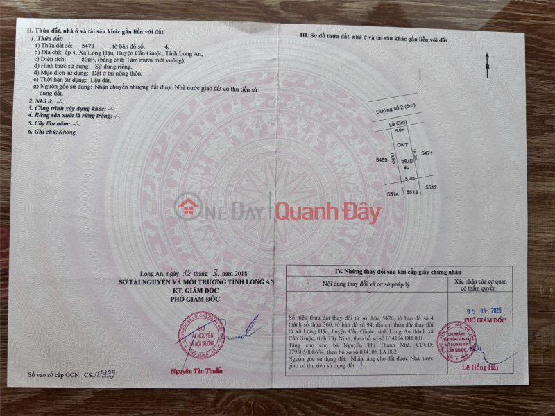 BÁN ĐẤT NỀN DỰ ÁN SAIGON VILLAGE TẠI ấp 4, Long Hậu, Cần Giuộc, Long An Niêm yết bán