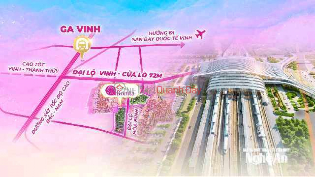 Property Search Vietnam | OneDay | Residential Sales Listings | Corner plot for sale on the orchid business street in Visip, Nghe An.
