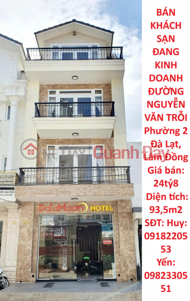 HOTEL FOR SALE, CURRENTLY OPERATING, LOCATED ON NGUYEN VAN TROI STREET, WARD 2, DA LAT, LAM DONG PROVINCE Sales Listings