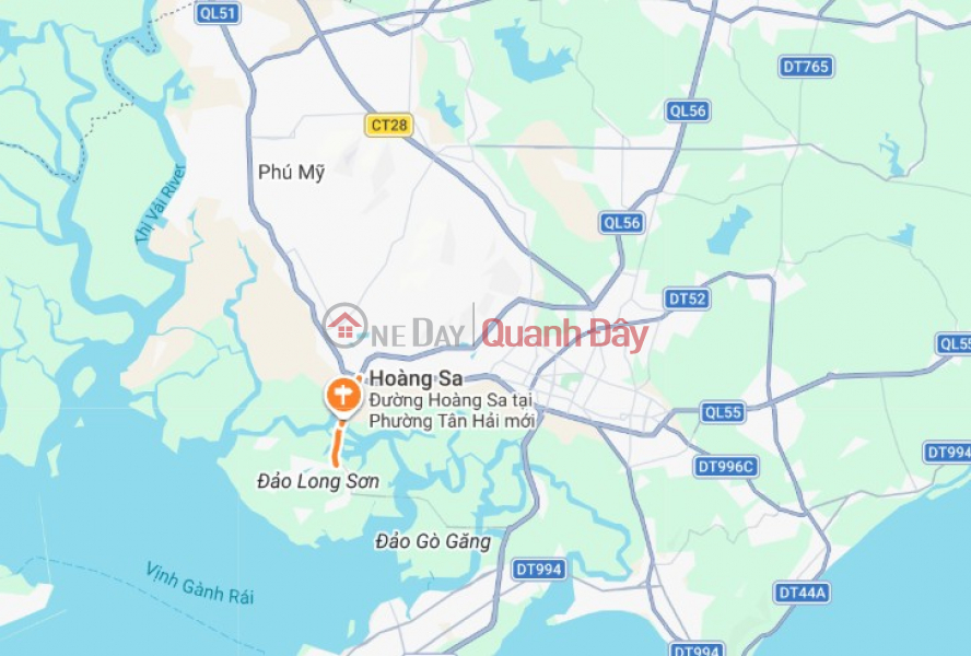 Đất thổ cư mặt tiền Hoàng Sa, P. Tân Hải - Hơn 1.000m², gần ngã ba Long Sơn, giá 25 tỷ - Tiềm năng lớn Niêm yết bán