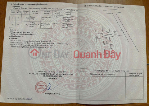 Residential land for sale, 72m2, frontage on National Highway 1A, Thuong Tin, Hanoi. Price 1.8 billion, Red Book, Contact: 0976766363 _0