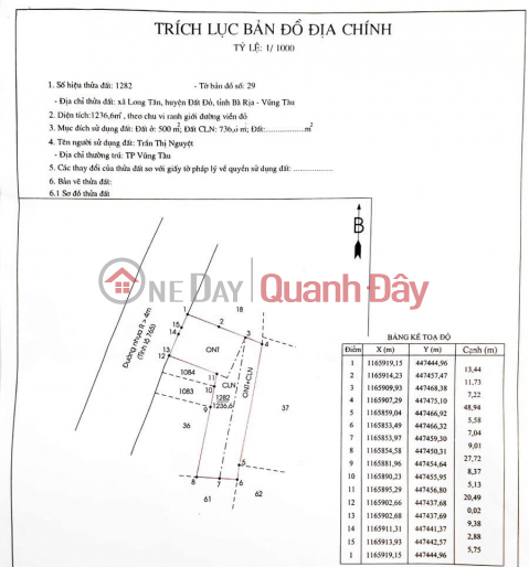 CHÍNH CHỦ CẦN BÁN LÔ ĐẤT Mặt Đường Tỉnh 765 Xã Long Tân, Huyện Đất Đỏ, Tỉnh Bà Rịa - Vũng Tàu. _0