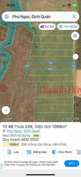 Property Search Vietnam | OneDay | Residential, Sales Listings BANK LIQUIDATION, URGENTLY NEED TO SELL LAND LOT IN PHU NGOC COMMUNE, DINH QUAN, DONG NAI, PRICE 4.5 BILLION