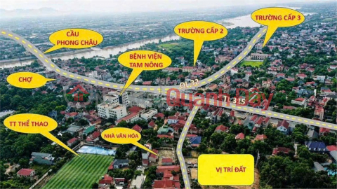 Land owned by the owner - 100% residential land. Area 24 Van Xuan, National Highway 32, Co Tiet Commune, Tam Nong District, Phu Tho Province. _0