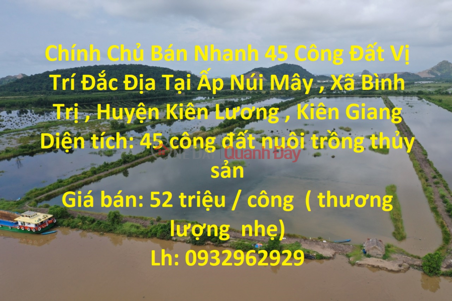 Quick sale by owner 45 Cong Land Prime Location In Kien Luong - Extremely Cheap Price Sales Listings