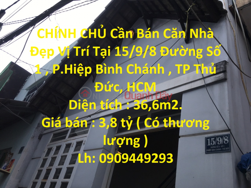 CHÍNH CHỦ Cần Bán Căn Nhà Đẹp Vị Trí Tại Thành Phố Thủ Đức Niêm yết bán