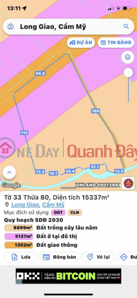 Property Search Vietnam | OneDay | Nhà ở | Niêm yết bán, Đất Chính Chủ - Giá Tốt Tại TT Long Giao, Huyện Cẩm Mỹ - Đồng Nai