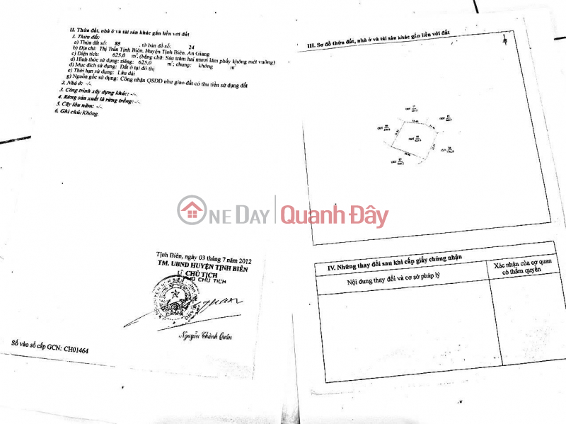 Land for sale with frontage on National Highway 91, Tinh Bien town, Tinh Bien ward, An Giang Sales Listings