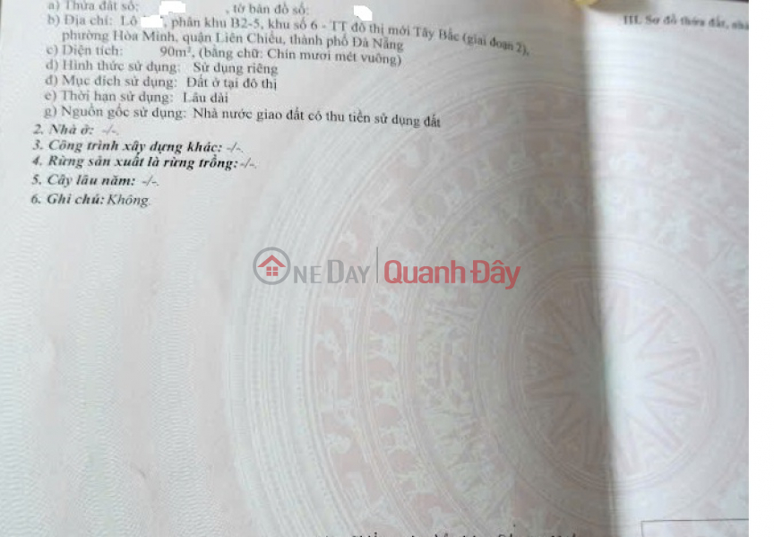 Bán cặp đât đường 10,5m Thanh Nghị - trục thông Nguyễn Sinh Sắc Niêm yết bán