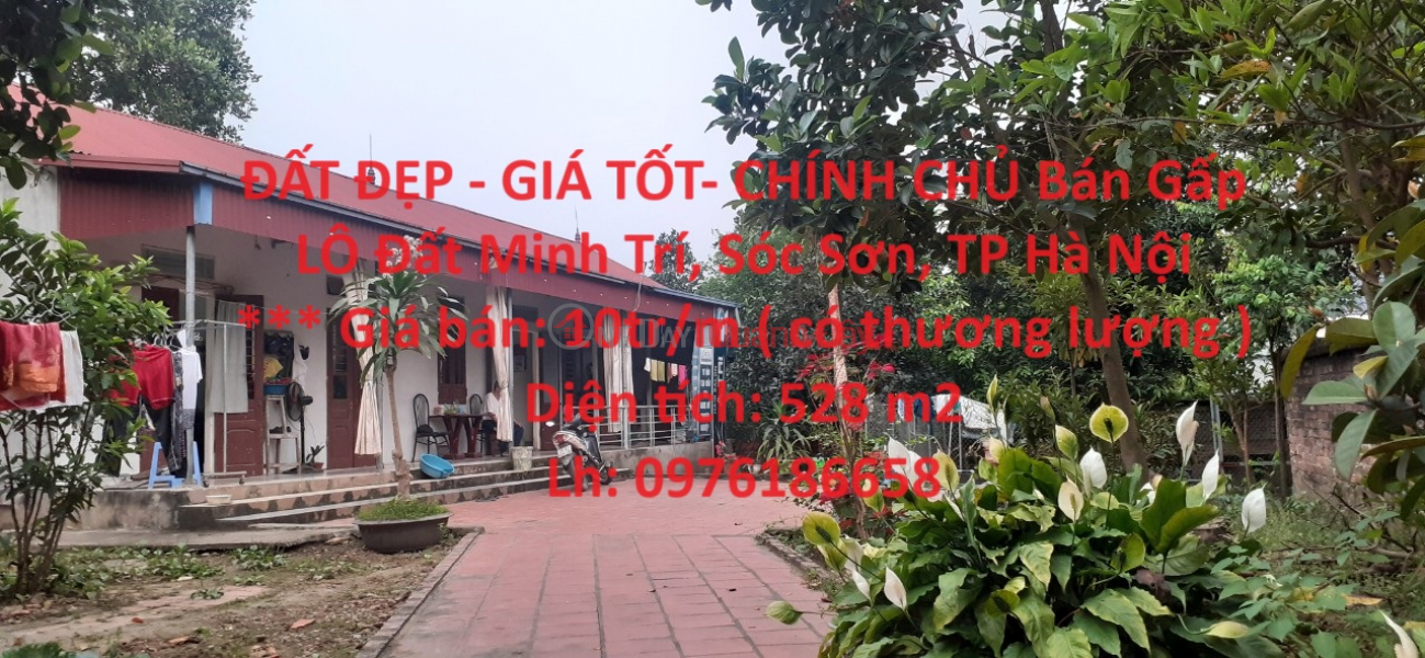 BEAUTIFUL LAND - GOOD PRICE - OWNER Urgently Selling Land Lot Minh Tri, Soc Son, Hanoi City Sales Listings
