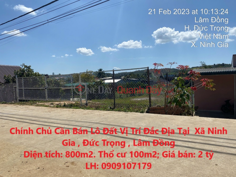 Owner Needs to Sell a Land Lot in a Prime Location in Ninh Gia Commune, Duc Trong, Lam Dong Sales Listings