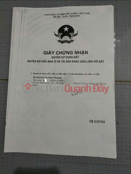 Owner's house address: 999 Nguyen Van Kha, Hamlet 2, Nhuan Duc Commune, Cu Chi, Ho Chi Minh City, Vietnam | Sales, đ 8.28 Billion