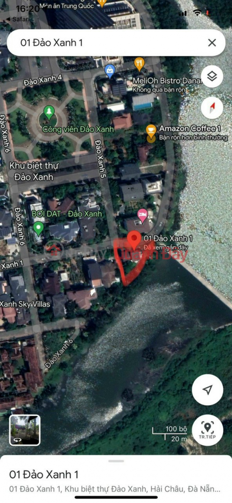Land for sale with 3 fronts of Green Island Villas, Hai Chau, Da Nang. _0