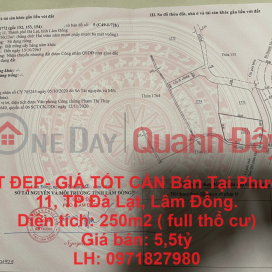 BEAUTIFUL LAND - GOOD PRICE FOR SALE IN Ward 11, Da Lat City, Lam Dong _0