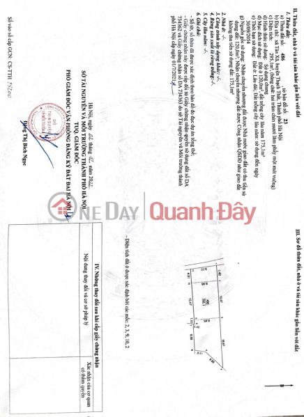 Owner sells land quickly in Tan Xa, Thach That Sales Listings