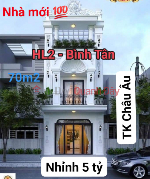 NHÀ MỚI HƯƠNG LỘ 2 - BÌNH TÂN - 3 TẦNG - 70M2 - 5 TỶ XÍU Niêm yết bán