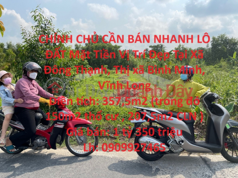 CHÍNH CHỦ CẦN BÁN NHANH LÔ ĐẤT Mặt Tiền Vị Trí Đẹp Tại Thị Xã Bình Minh, Vĩnh Long _0
