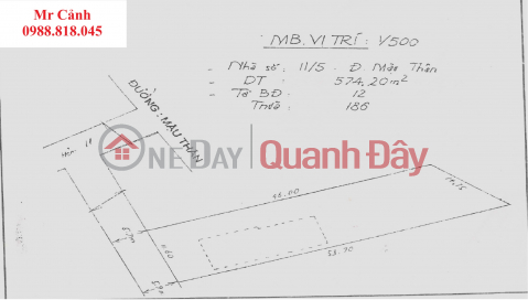 Bán nhà hẻm 11/5 đường Mậu Thân, phường Xuân Khánh, quận Ninh Kiều, Cần Thơ, 574.2m2 x 3 tầng, miễn TG _0