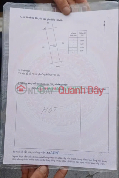 Land plots for sale by owner - HDT Dong Van Project, Duy Tien District, Ha Nam Province Sales Listings