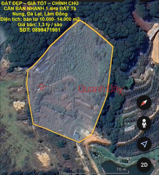 BEAUTIFUL LAND - GOOD PRICE - OWNER NEEDS TO SELL QUICKLY 1.4Ha LAND Ta Nung, Da Lat, Lam Dong Sales Listings