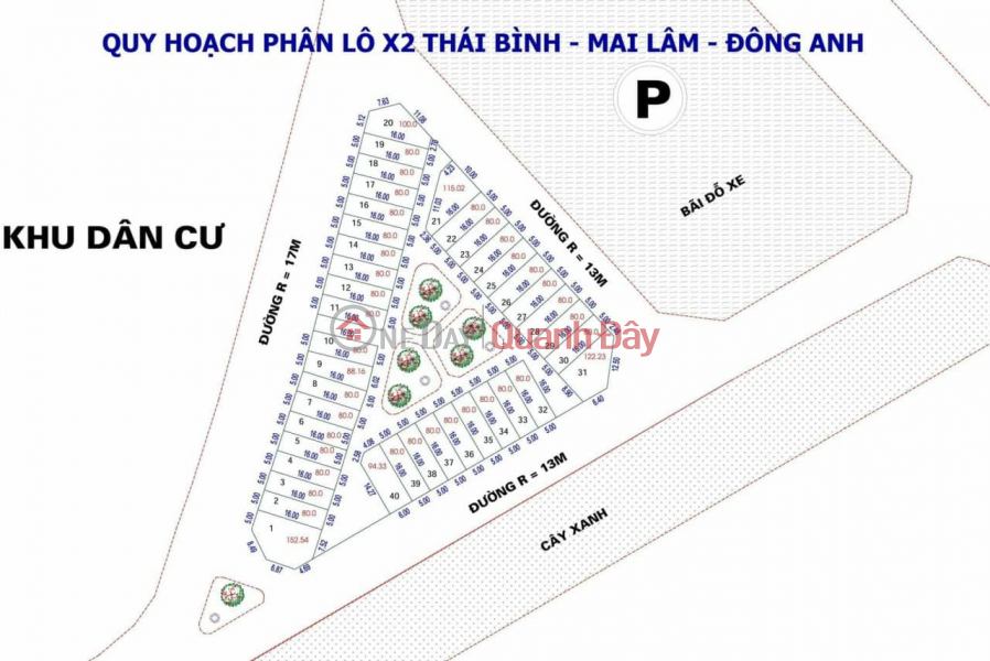 Land for sale at auction in area X2 Thai Binh, Mai Lam commune. Area of 1 lot 80m2, frontage 5m, investment price Sales Listings