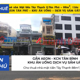 Cho thuê nhà mặt tiềnTây Thạnh 88m², 1Lầu - KHU ĂN UỐNG - DỊCH VỤ SẦM UẤT _0