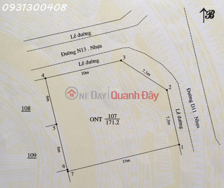 Prime corner plot facing the market, rare opportunity in Long Tan City, 171.2m2, owner urgently needs money and is selling at a low price. Sales Listings