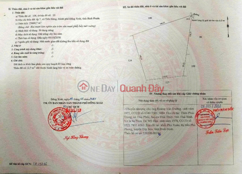 Property Search Vietnam | OneDay | Residential Sales Listings | Beautiful Land - good price Owner needs to quickly sell land plot in Dong Xoai City, Binh Phuoc Province